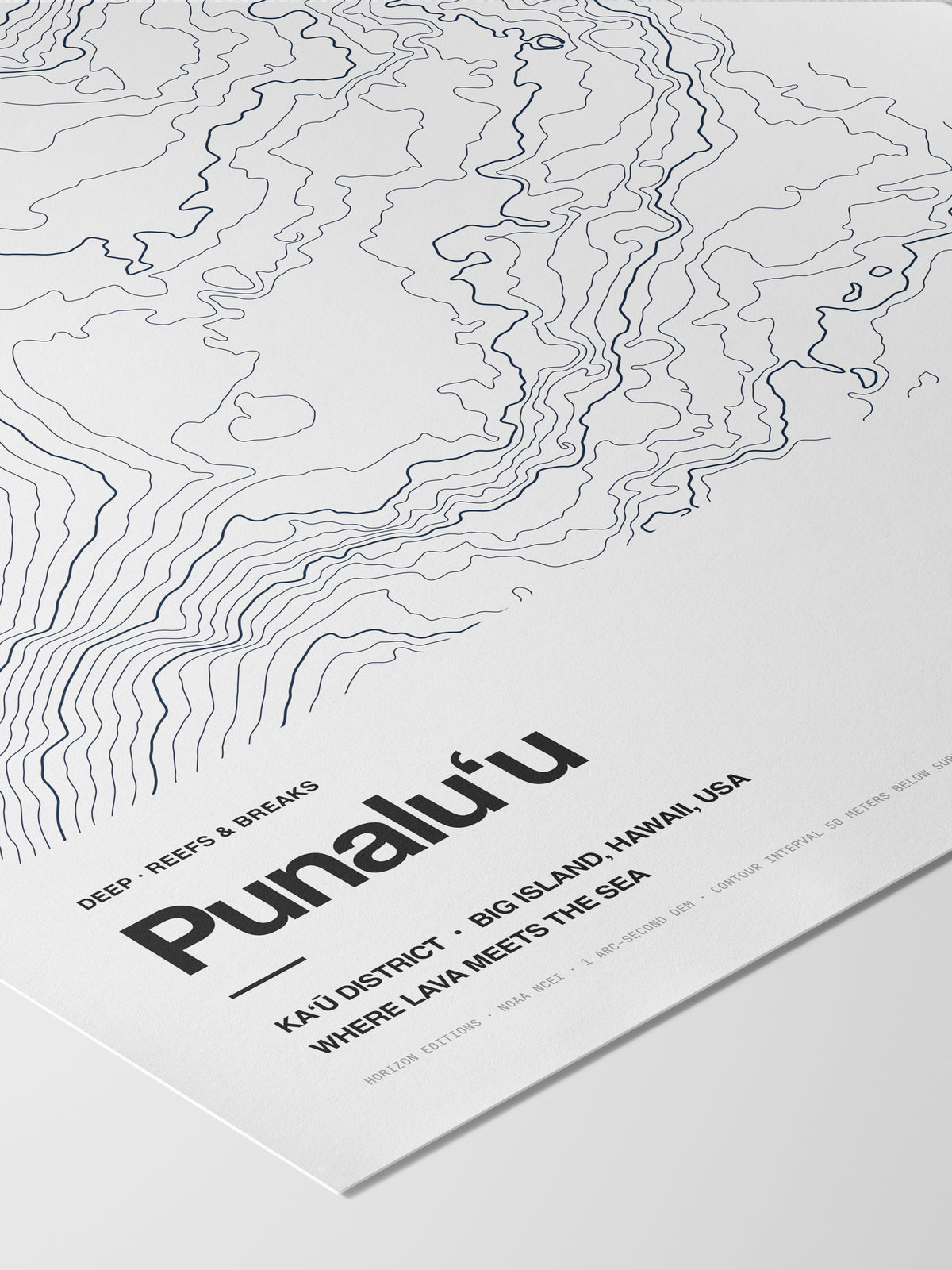 Detail of the Punaluʻu poster: title and data line