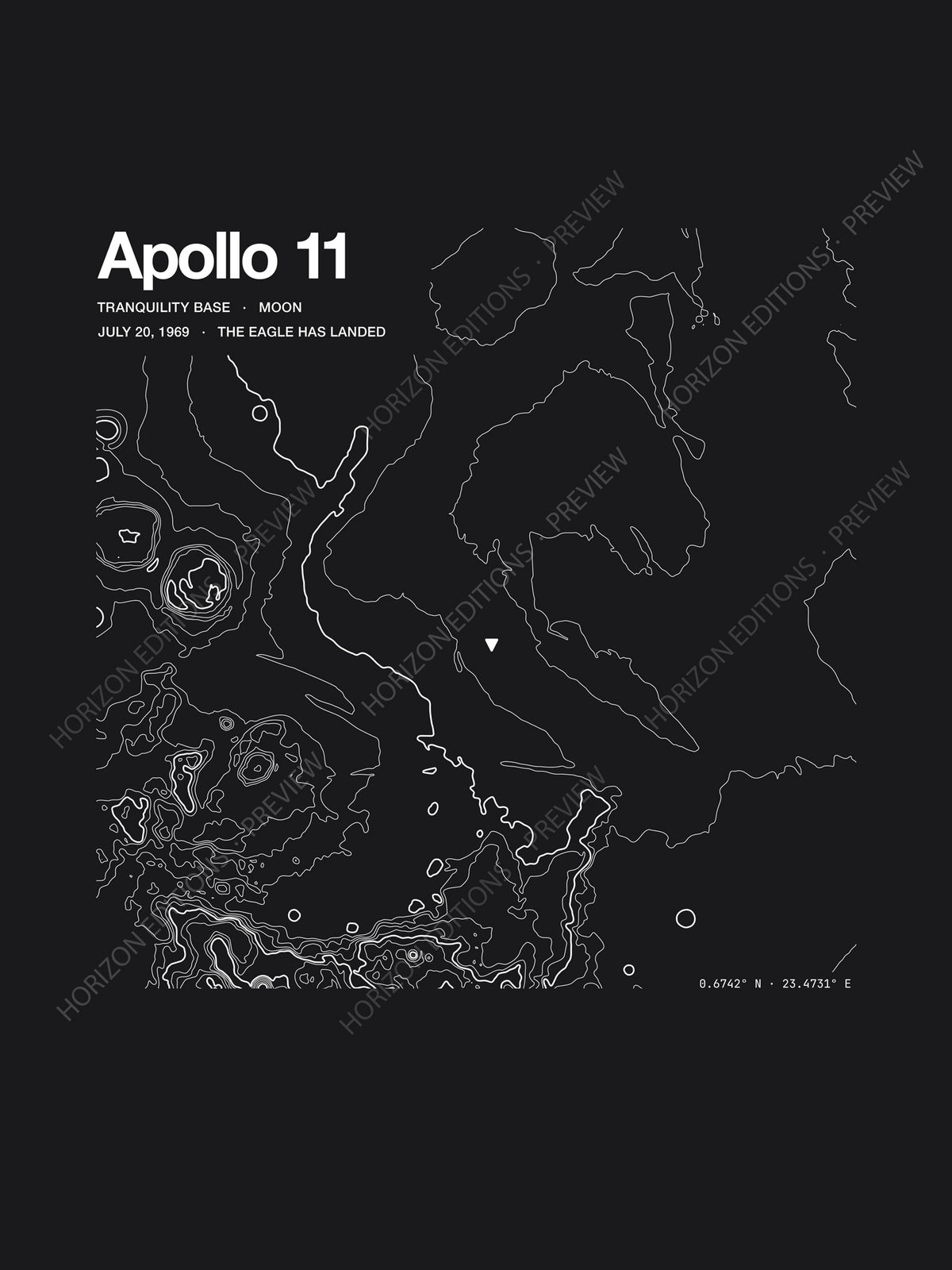 Apollo 11 Complete Edition - matched contour tee and archival print - Horizon Editions.